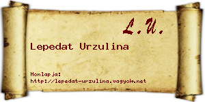 Lepedat Urzulina névjegykártya
